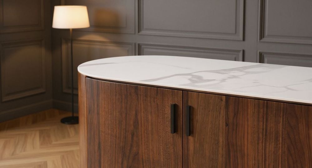 Como 3 Door Buffet - Walnut