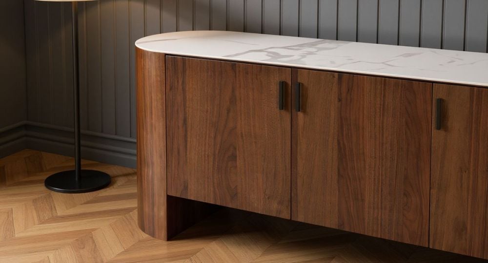 Como 3 Door Buffet - Walnut