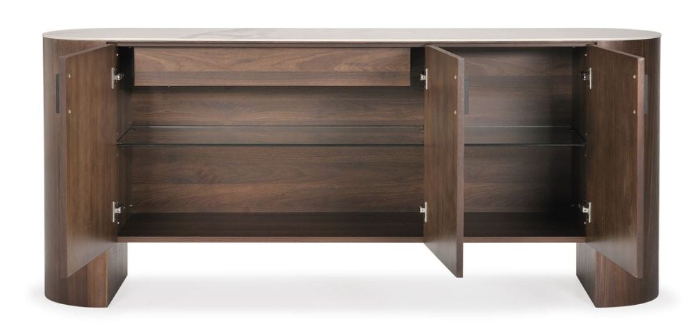 Como 3 Door Buffet - Walnut