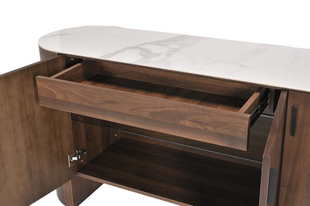 Como 3 Door Buffet - Walnut
