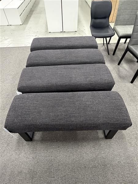 Charcoal Fabric Bench