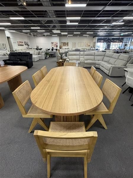 Ripple 2700 Dining Table + 8 Nordic Chairs