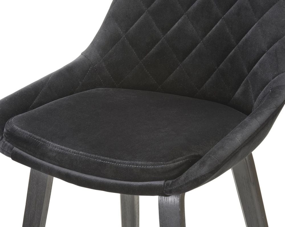Ella Bar Stool - Black Velvet