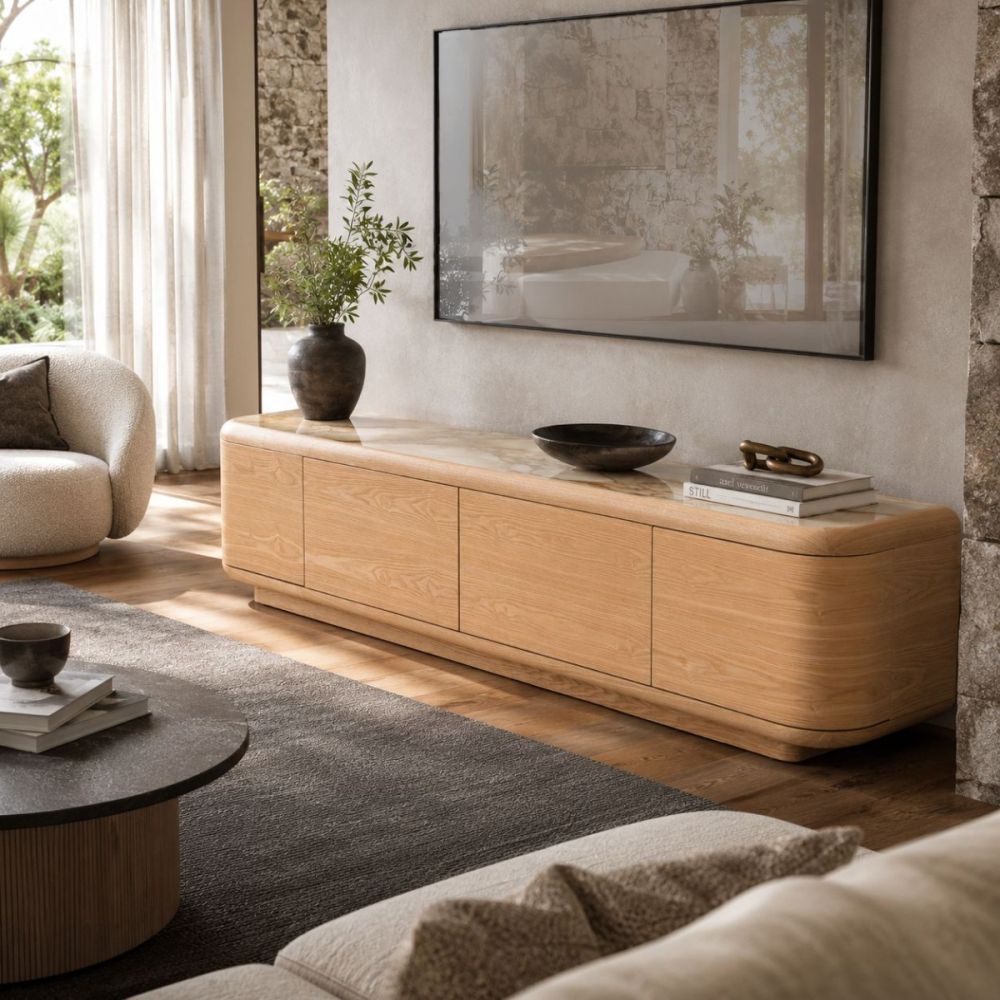 Evoke 2100 Entertainment Unit - Natural Ash