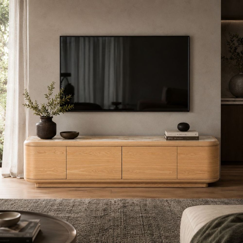 Evoke 2100 Entertainment Unit - Natural Ash