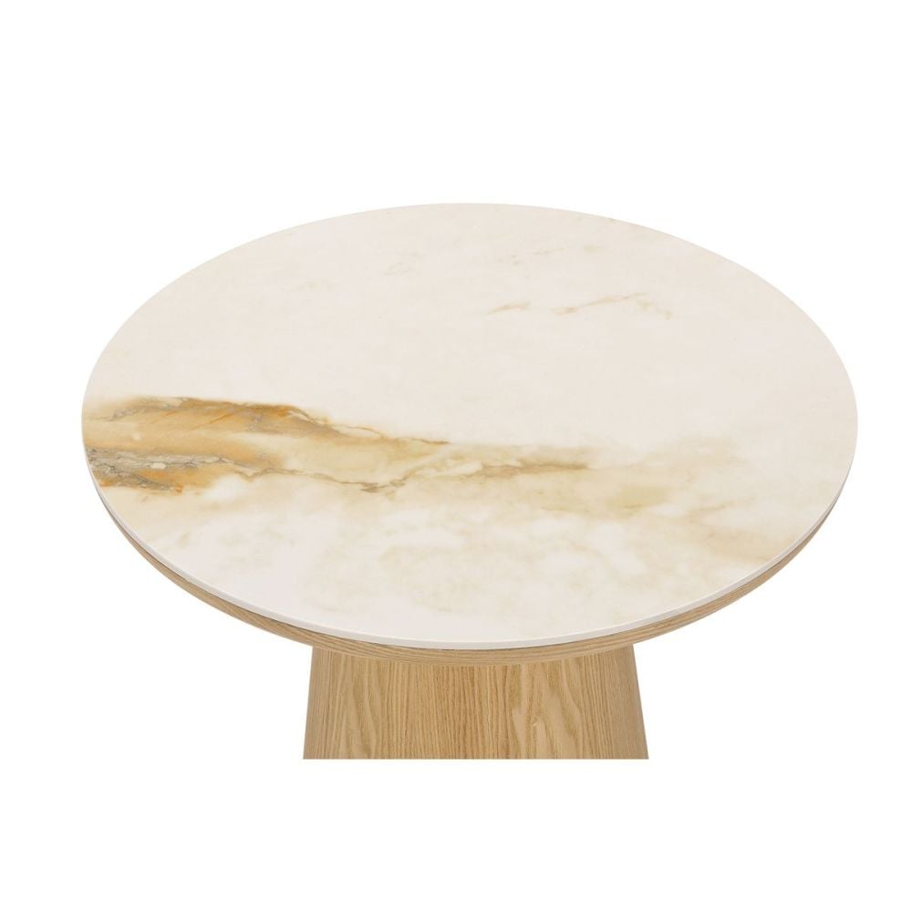 Evoke Round Lamp Table - Natural Ash
