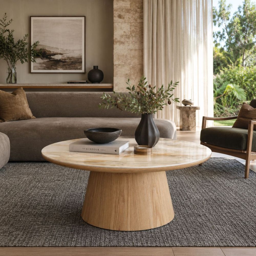 Evoke Round Coffee Table - Natural Ash