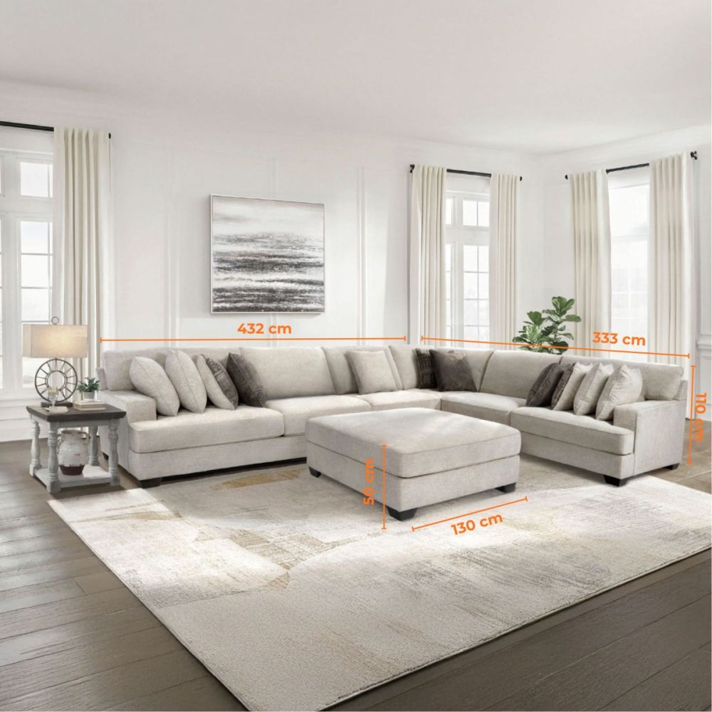 Harbor 6 Seater Corner Lounge Suite + Ottoman