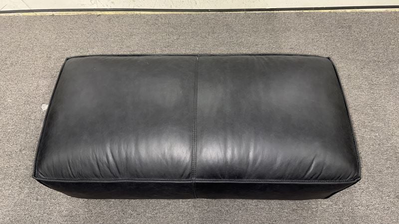 Clearance - Aspen Ottoman - Vintage Black Leather 