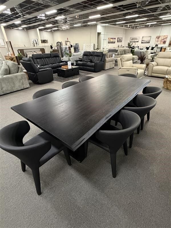 Xenia 2700 with 8x Boris Black Dining Chairs