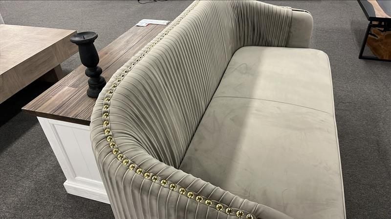 Clearance - Bellamy 2 Seater - Beige Velvet