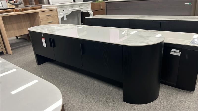 Clearance - Como 3 Door Entertainment Unit - Black