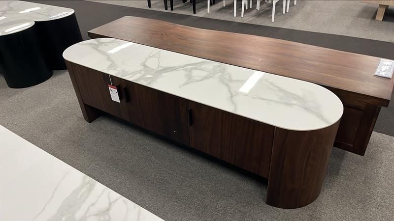 Clearance - Como 3 Door Entertainment Unit Walnut