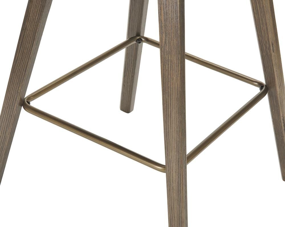 Jaxon bar Stool - Brown PU - Brushed Glaze Timber
