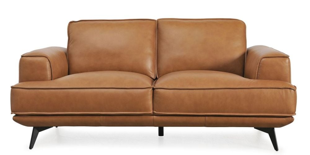 Jersey 2.5 Seater Sofa - Camel Brown Leather