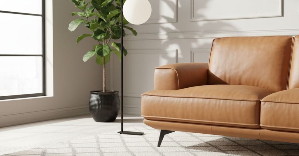 Jersey 2.5 Seater Sofa - Camel Brown Leather