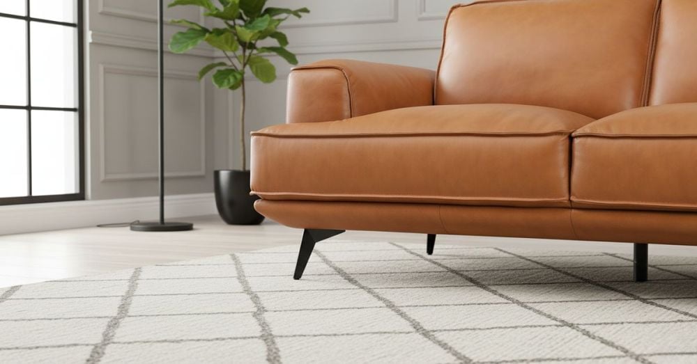 Jersey 2.5 Seater Sofa - Camel Brown Leather