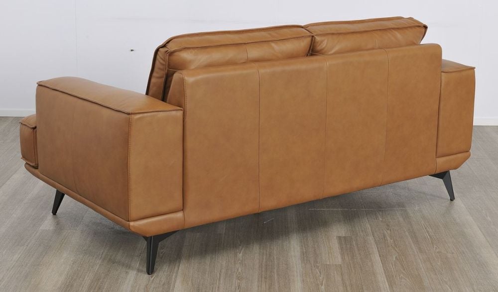 Jersey 2.5 Seater Sofa - Camel Brown Leather