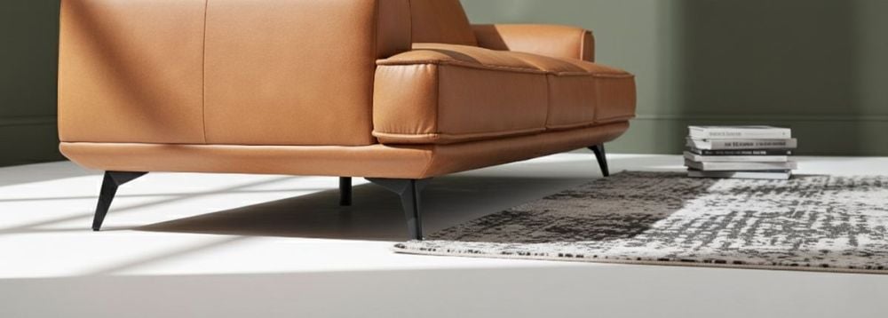 Jersey 2.5 + 3.5 Seater Sofa Suite - Camel Brown Leather
