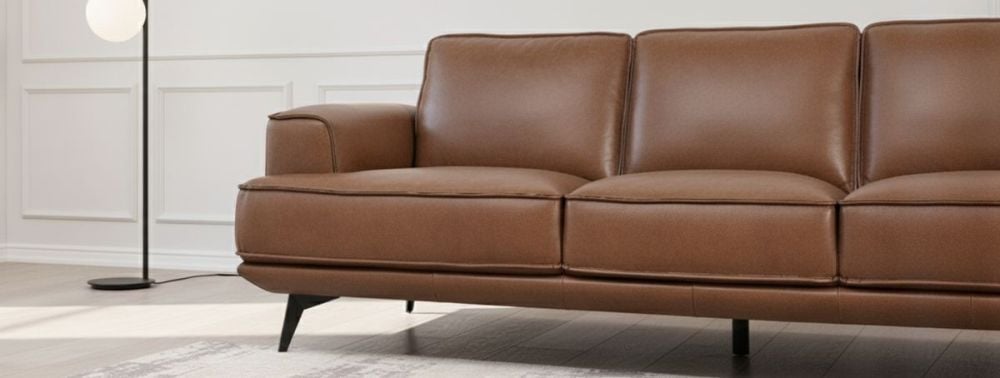 Jersey 3.5 Seater Sofa - Vintage Chocolate Leather