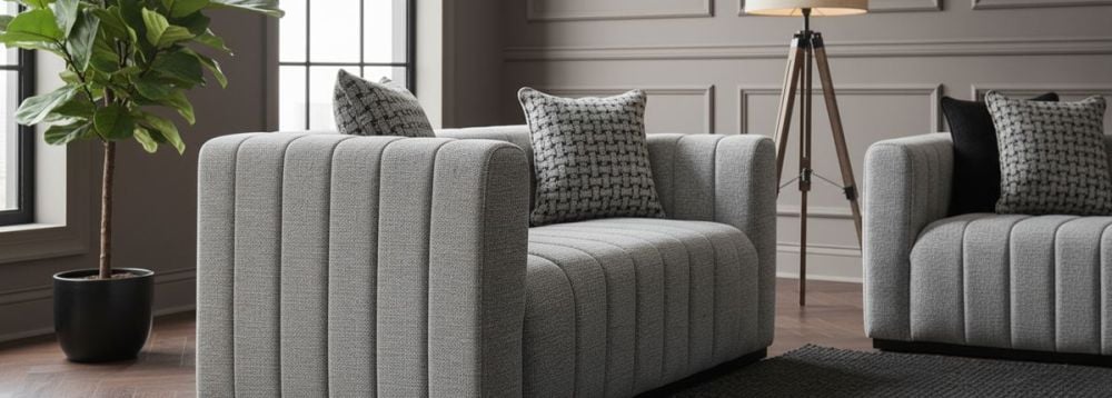 Langham 3 + 2 Seater Sofa Suite - Grey