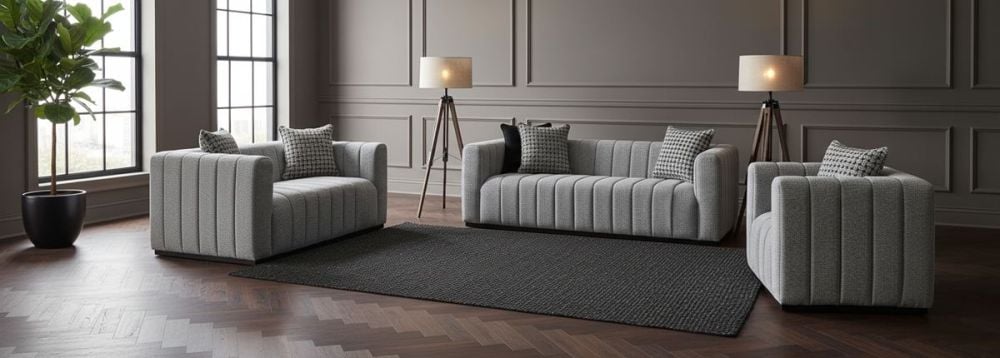 Langham 3 + 2 Seater Sofa Suite - Grey