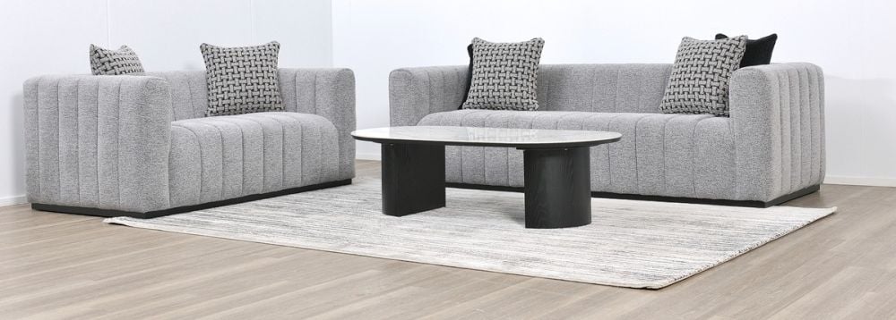 Langham 3 + 2 Seater Sofa Suite - Grey