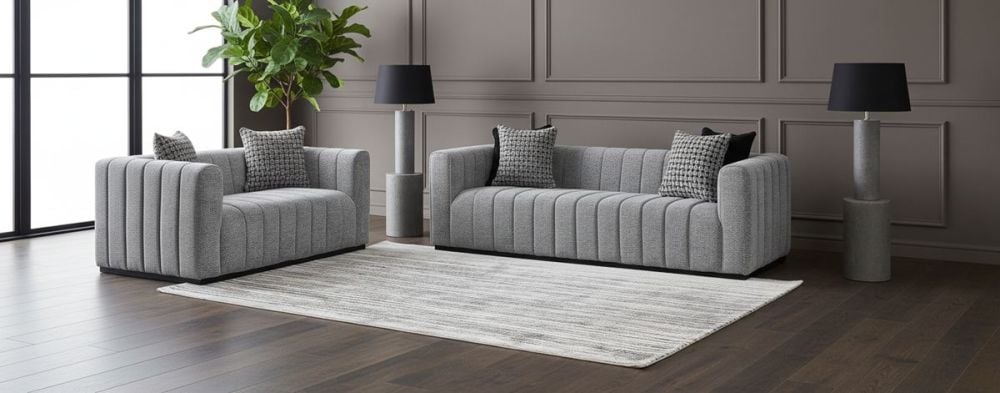 Langham 3 + 2 Seater Sofa Suite - Grey