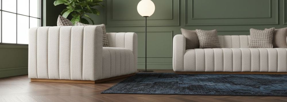 Langham 3 + 2 Seater Sofa Suite - Linen