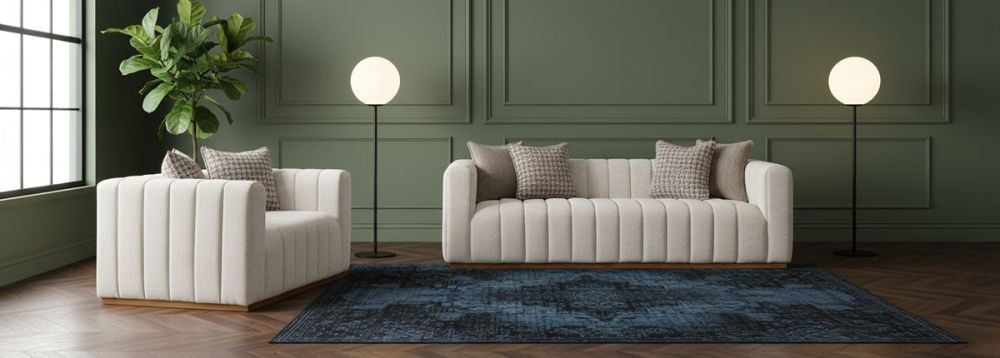 Langham 3 + 2 Seater Sofa Suite - Linen