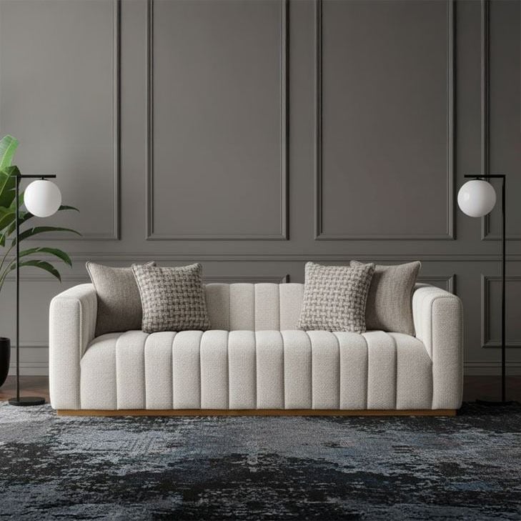 Langham 3 + 2 Seater Sofa Suite - Linen