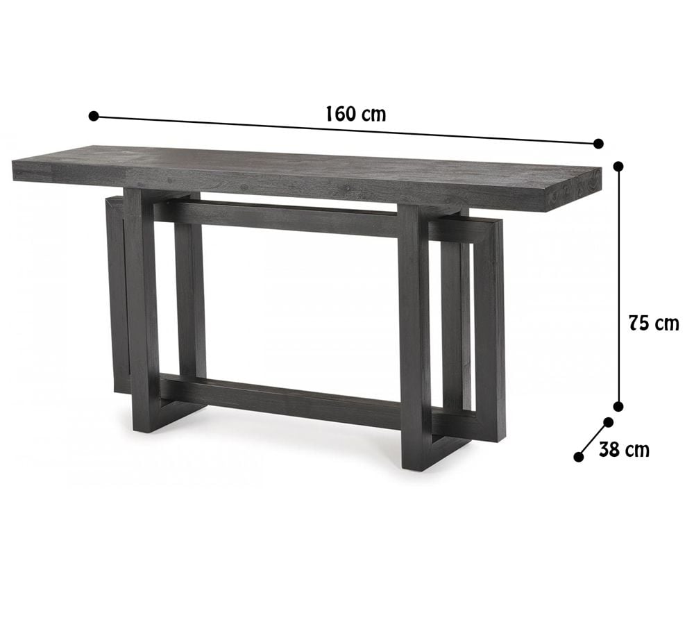 Linea 1600 Hall Table - Black