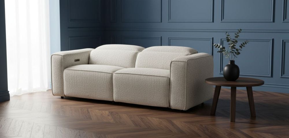 Marko 2 Seater Recliner Sofa - Shale