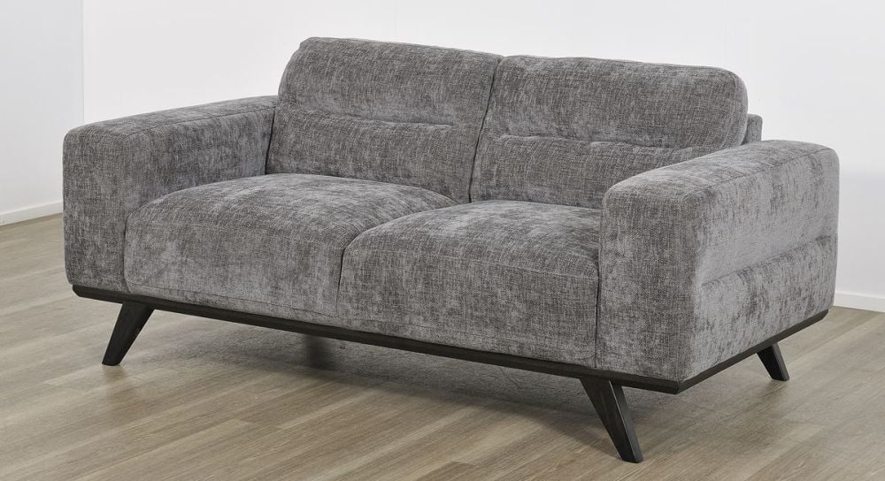 Matera 2 Seater - Caviar Fabric - Ebony Leg