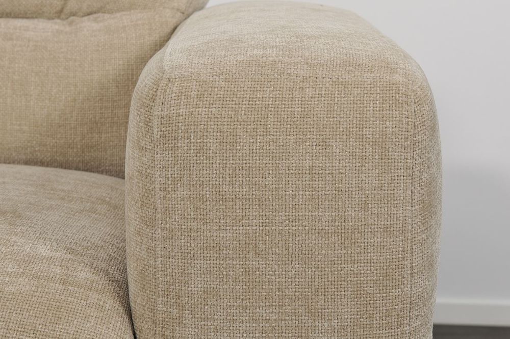 Matera Armchair - Cobblestone Fabric - Natural Oak Leg