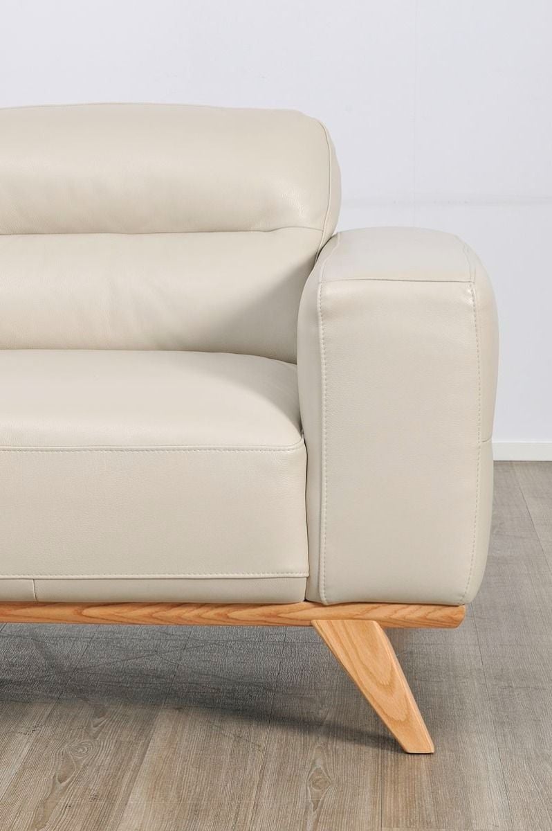 Matera Armchair - Light Grey Leather
