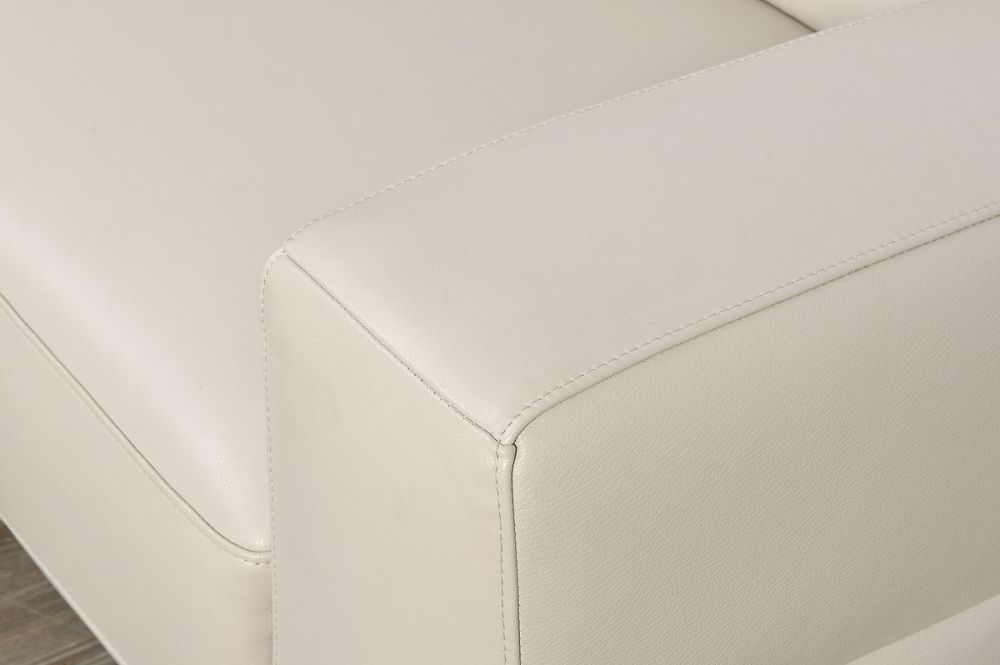 Matera 3 Seater Sofa - Light Grey Leather
