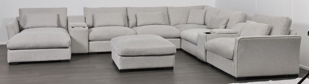 Matrix 6 Seater Corner Lounge With LAF Chaise - Cloud