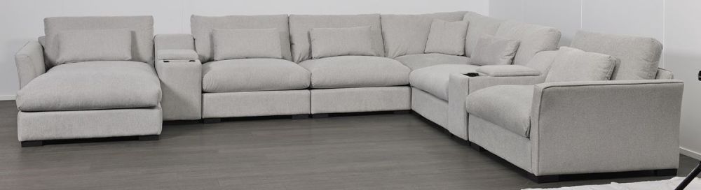 Matrix 6 Seater Corner Lounge With LAF Chaise - Cloud