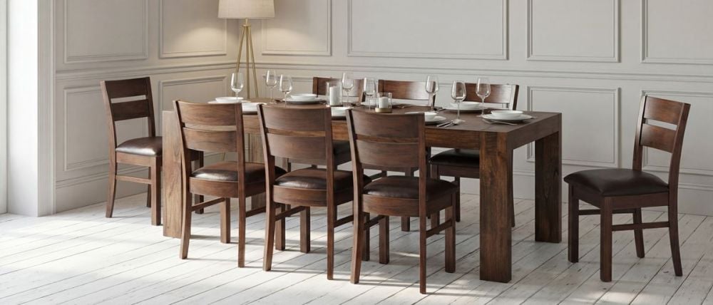 Metro 2250 Dining Table + 8 Metro Timber Chairs