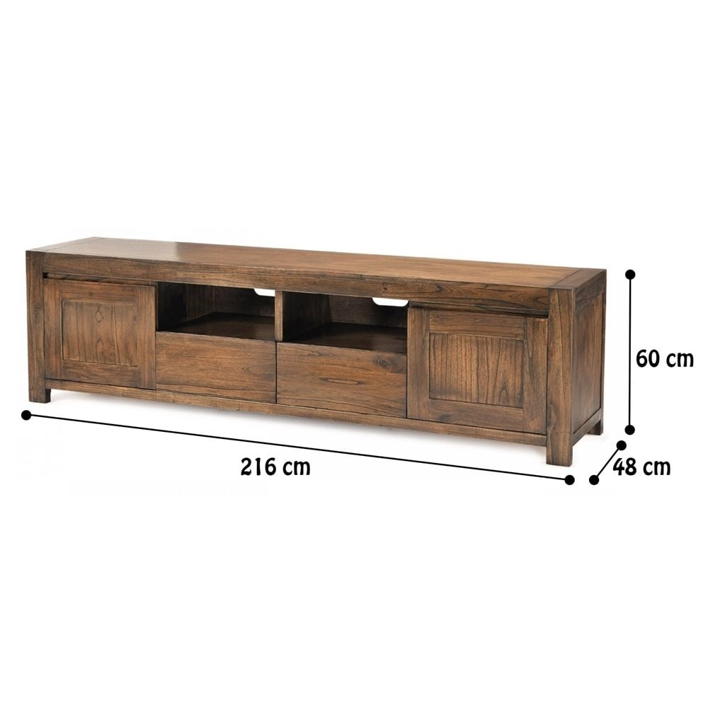 Metro 2100 Large Entertainment Unit - Oak