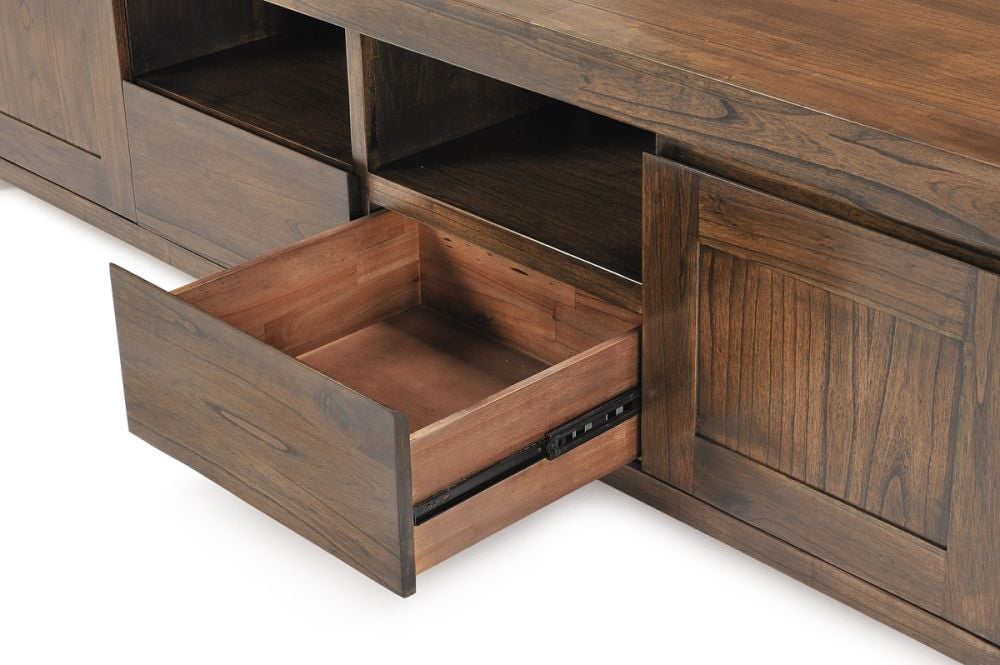 Metro 2100 Large Entertainment Unit - Oak