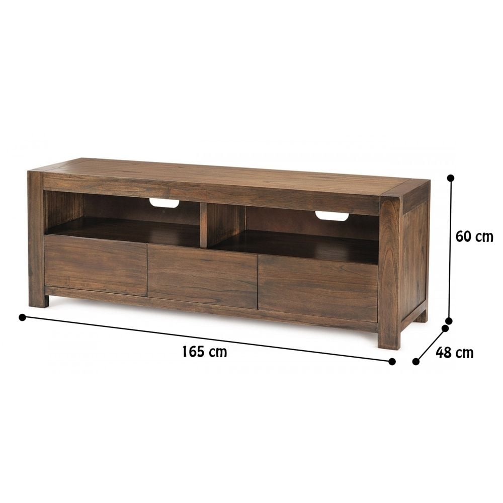 Metro 1650 Medium Entertainment Unit - Oak