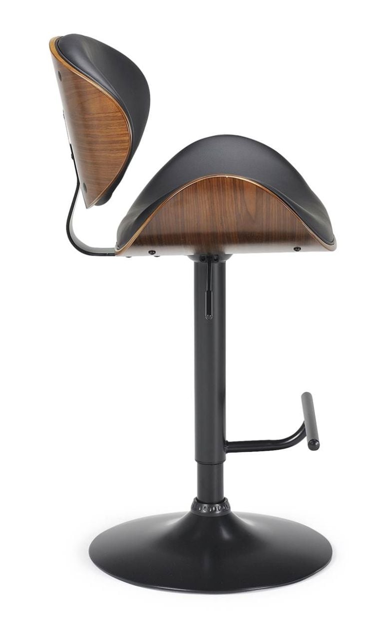 Miler Barstool - Black Base - Walnut Timer