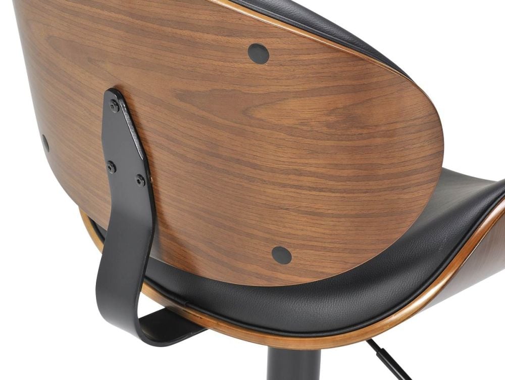 Miler Barstool - Black Base - Walnut Timer