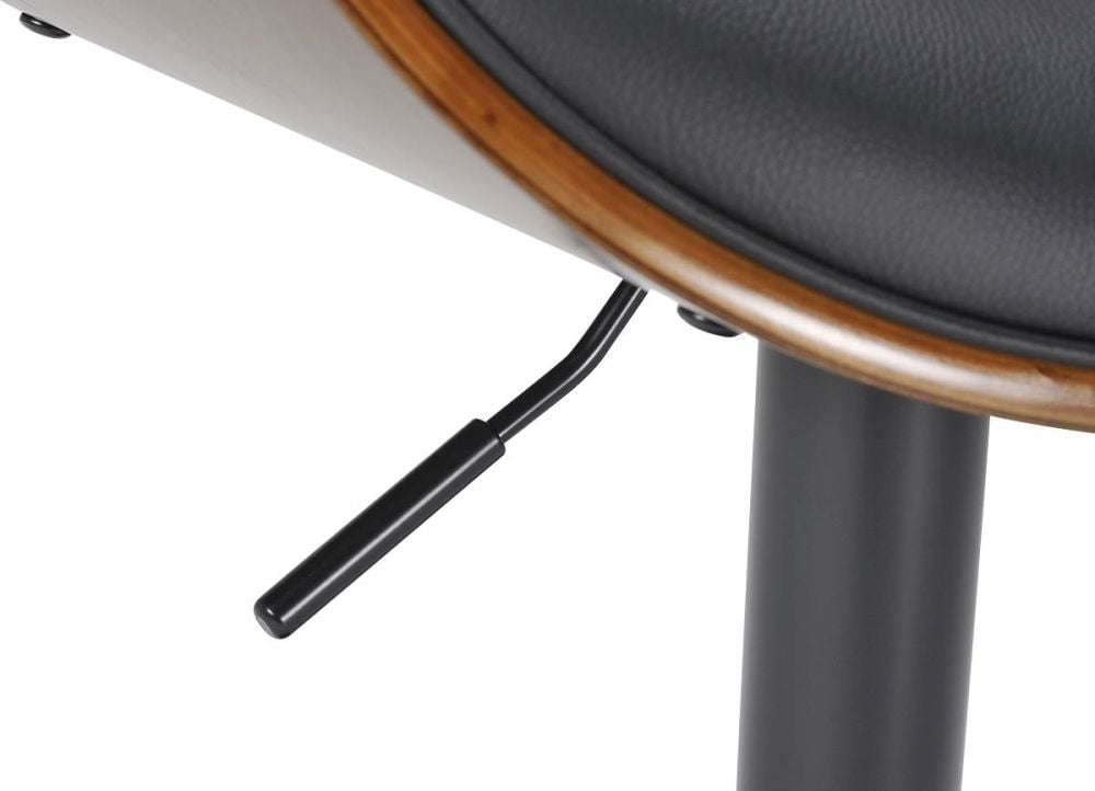 Miler Barstool - Black Base - Walnut Timer