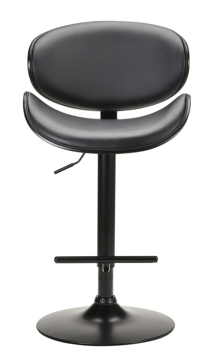 Miler Barstool - Black Base - Brushed Black Timber