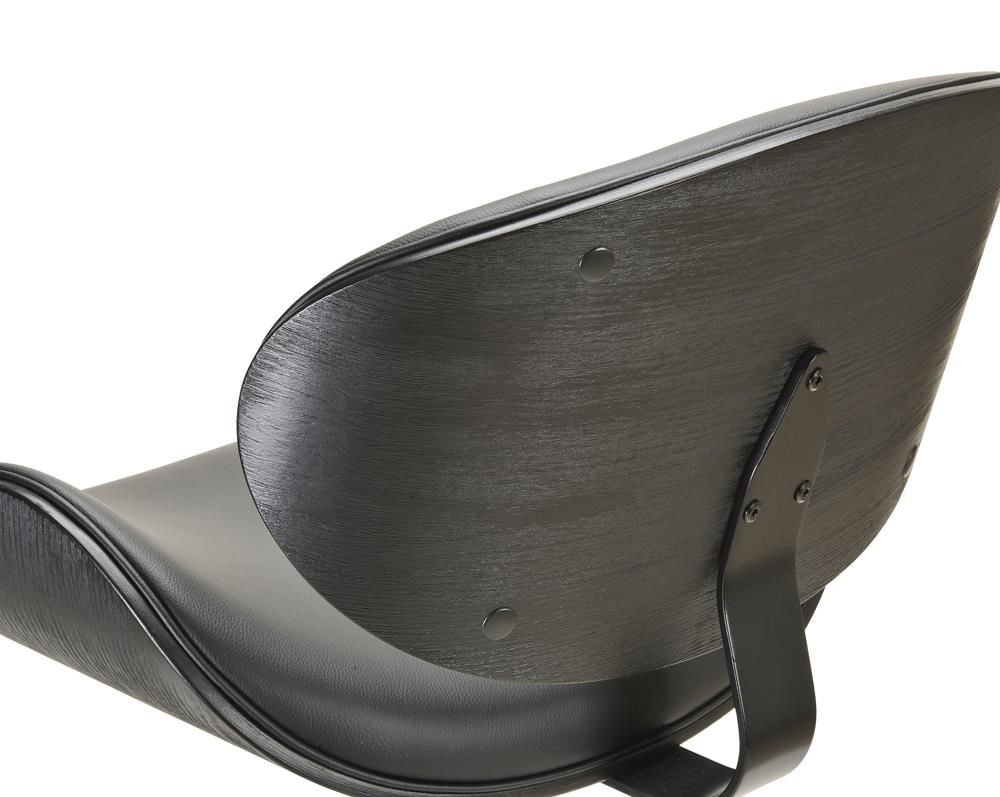 Miler Barstool - Black Base - Brushed Black Timber