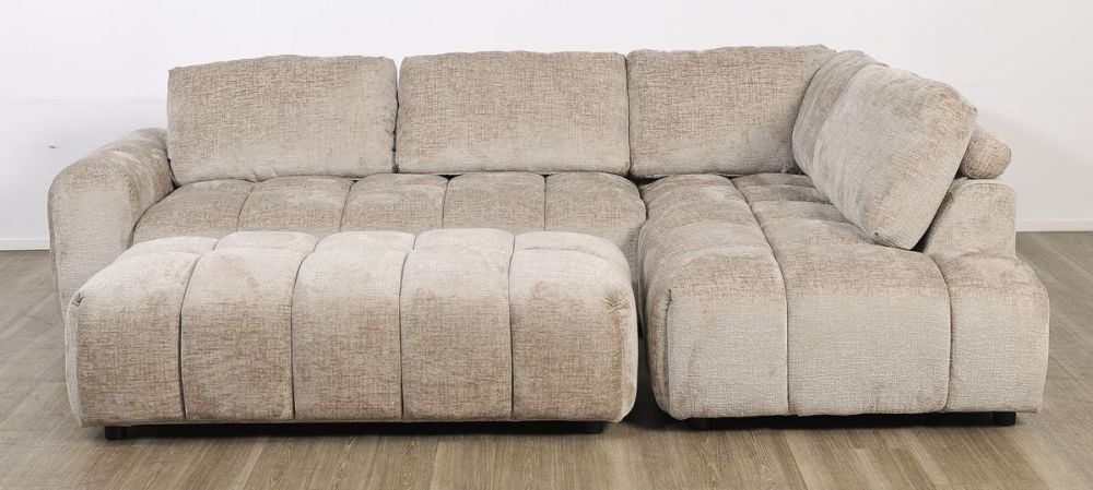 Monaco Chaise + Ottoman - Taupe