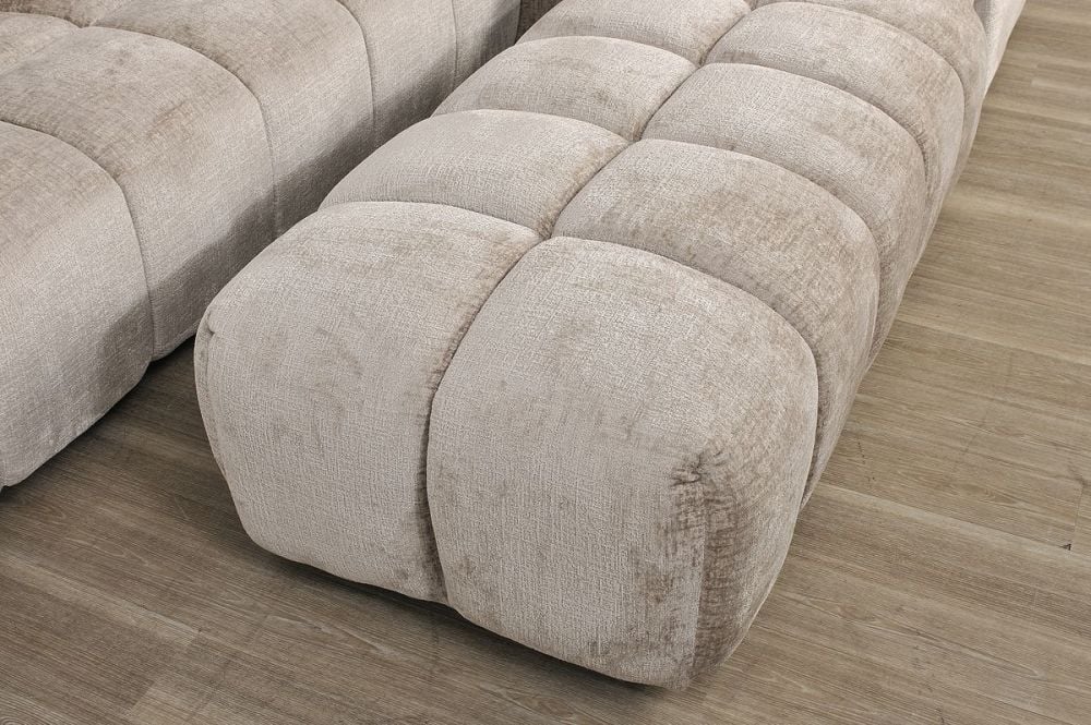 Monaco Chaise + Ottoman - Taupe